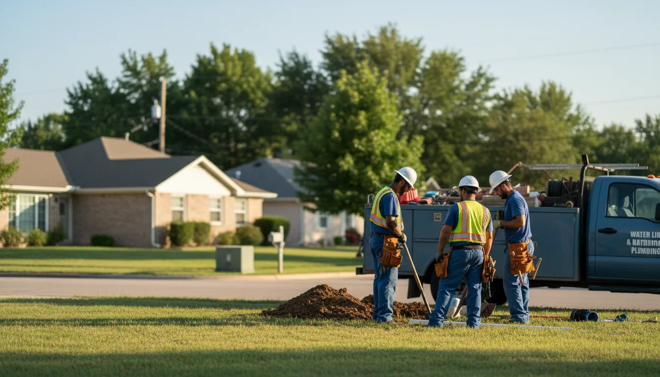 Residential water line and bathroom plumbing service in Mentor, MN